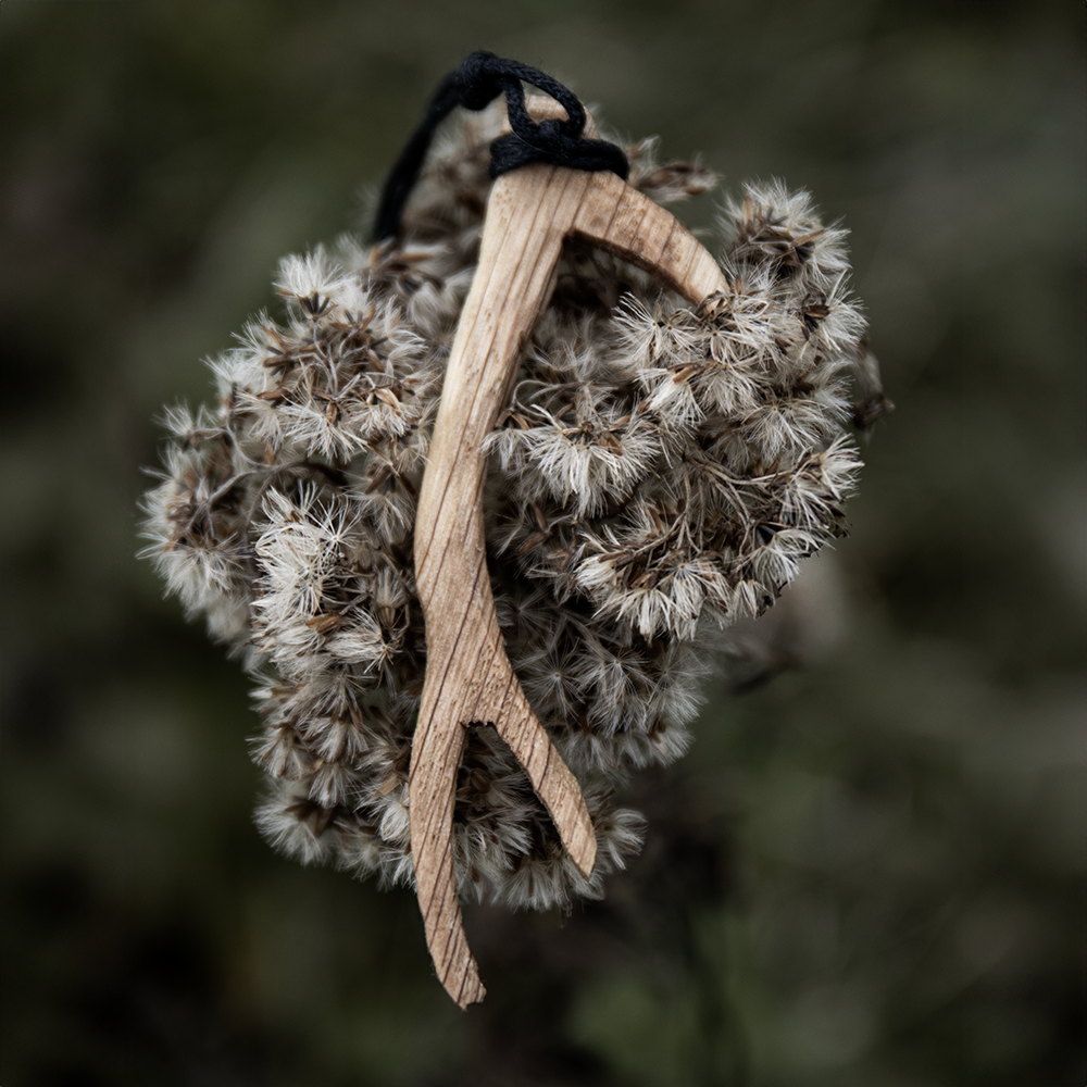 Wooden Deer Antler Necklace handcrafted by Ulf Pagan Store